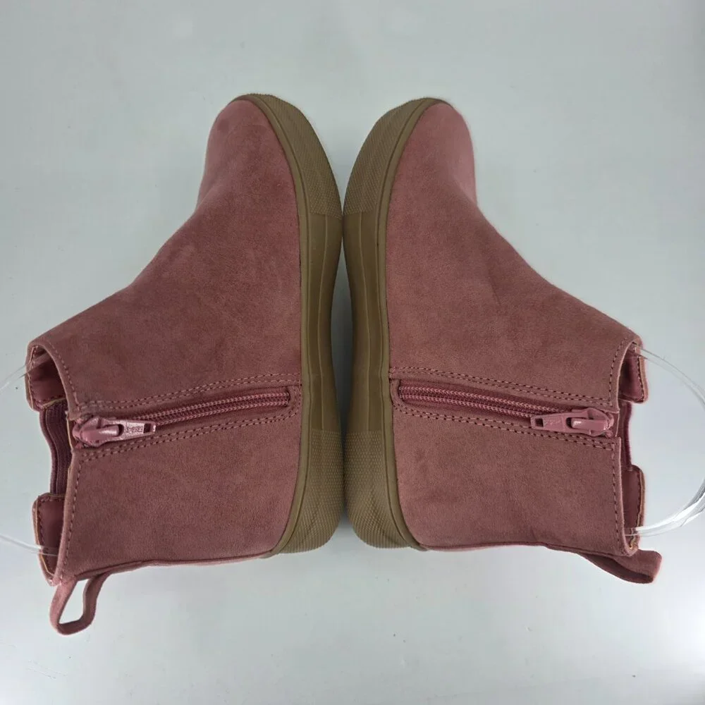 GAP Girls Shoes Size 1 Dusty Pink Chukka Boots Gum Sole Rosetta Hightop Suede